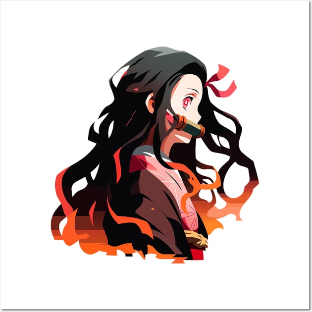 nezuko Wall Art by skatermoment